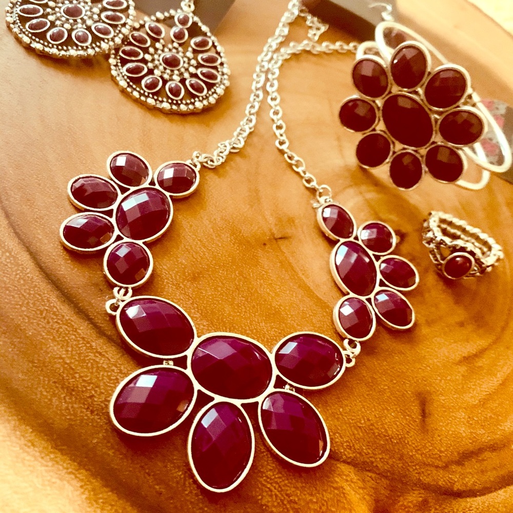 Purple Fashion Jewelry Set